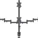 Suptek Quad LED LCD Monitor Stand up FreeStanding Desk Stand Extra Tall 31.5" Pole Heavy Duty Fully Adjustable Mount for 4 (3+1) / Four Screens up to 27 inch (ML6864)