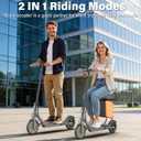 Qlaway Electric Scooter with Seat for Adults, 8.5''/10'' Solid Tires, 19/22MPH, 350W Powerful Motor, 15/22 Miles Range, Portable & Folding Commuter Escooter with Dual Braking, Smart APP