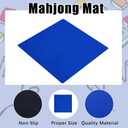 Buryeah Mahjong Mat Large Non Slip Neoprene Rubber Table Mat Noise Reduction Dominoes Poker Card Board Games Playmat Gaming Table Cover for Camp Game Night Indoor Outdoor(Royal Blue,40 x 40 Inch)