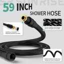12 Inch Wide Rain Shower Head with Filtered Handheld Combo, High Pressure Rainfall Shower Head, 9 Spray Modes Handheld with 9-Inch Extension Arm, Comes with Filter Removes Chlorine(Black)