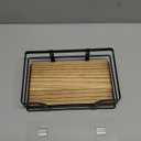 Rustic Farmhouse Toilet Paper Holder with Shelf - Farmhouse Bathroom Rustic Country Decor - Rustic Bathroom Accessories with Warm Brown Wood Shelf for Wipes&Cell Phone&Reading, Black Metal