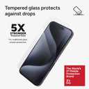 ZAGG InvisibleShield Glass Elite Screen Protector for iPhone 15 Pro Max - 5X Stronger Tempered Glass, Scratch & Impact Protection, Smudge-Resistant, Easy to Install - Clear