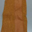 Pack of 2 Faux Leather Boucle Throw Pillow Covers 18"x18" Golden Brown Chic Accents Textured Square Decorative Pillow Cases for Living Room Couch Bed Farmhouse Boho Home Decor