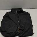 Plus Size Shackets for Women Fashion Fall Outfits Corduroy Shirts with Pockets Casual Long Sleeve Button Down Blouse Tops (X-Large Plus, Black)