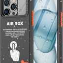 Universal Waterproof Phone Case for iPhone 6.1, Self-Check Function Underwater Pouch Dry Bag Shower Snorkeling for iPhone 15/14/13/12,15/14/13/12 Black