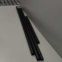 Tension Curtain Rod 43 to 162 Inches (3.6 to 13.5 ft), 1.26" Diameter Spring Adjustable Heavy Duty Long Large Curtains Pole for Windows Door Bathroom Patio Outdoor No Drilling, Black