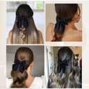8 Pcs Hair Bows for Women Short Tail Bow Hair Clips Small Alligator Barrettes Cute Accessories for Girls(Black)