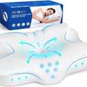 Cervical Pillow, King Size Memory Foam Pillow for Neck Head Shoulder Pain Relief Sleeping Supports Your Head, Ergonomic Contoured Cooling Neck Bed Pillow for Side, Back and Stomach Sleepers