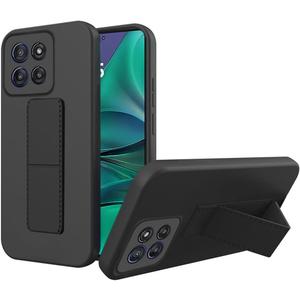 Compatible with Motorola Moto G Stylus 5G 2025 Stand Case, Multi-Functional Magnetic Hide Folding Kickstand Silicone TPU Shockproof Protective Cover Case for Moto G Stylus 5G 2025 - Black