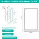 Upgraded 241786006 Refrigerator Door Gasket Replacement for Frigidaire Freezer Door Gasket 63"x14.5" Freezer Door Seal for Electrolux & Kenmore Crosley Freezer Gasket Replaces 241674806 7241786006