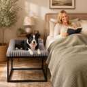 Adjustable Bedside Dog Bed for Medium Dogs (31.5 x 23.6 x 24.8 inches)