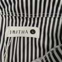 JMITHA Wrinkle Free Black and White Striped Shirt Women Button Up Blouse Long Sleeve Office Work Basic Tops with Pocket (Large, Black Stripe)