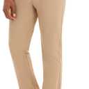 Mens Slim Fit Golf Pants, Lightweight Comfortable Dress Pants Slacks Trousers for Work & Casual with Pockets, 30"/32"/34" (Beige)