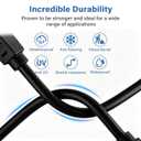 150 Ft Ethernet Cable for Cat5E/Cat6, 10Gbps 24AWG Cat6 Network Cable, Direct Burial Cable, UTP, LLDPE, RJ45 Patch LAN Cord, Waterproof, Indoor&Outdoor, Cat 5E Internet Cable in Black for PC