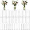 Molain 40 Pcs Plastic Small Cylinder Vases, 7" Tall x 2.1" Diameter Cylinder Vase for Centerpieces MultiUse Flower Vase Bulk Small Clear Flower Container for Wedding Bridal