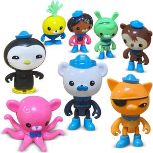 CHANECALL Action Figures Toy, 8 Pcs Cake Topper Figures Decorations, Mini Animals Figurines Playset, Ocean Educational Toys Set for Kids for Birthday Party Supplies Christmas