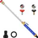 2026 Upgraded Jet Nozzle Power Washer for Garden Hose, 2-In-1 High Pressure Wand with 2 Different Nozzles and Quick Connectors, High Pressure Washer Tools For Patio Car Window Pet Washing (blue)