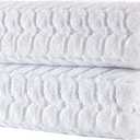 BAGNO MILANO Turkish Bath Towels, Soft Plush Jacquard Luxury Bath Towels, Quick Dry Towel Set (White, 2 PCS Bath Towel Set)