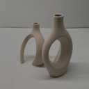 2 Pcs Ceramic Flower Vase Light Luxury Flower Arrangement Sculpture Bedroom Office Tabletop Vase Flower Art Decor