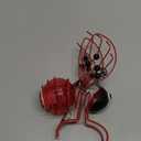 Lighted Outdoor Display - Solar Powered Hanging Bee Decor with Bouncy Springs - Outdoor Hanging Solar Lights for Christmas Garden, Yard, Patio, Porch (Red)