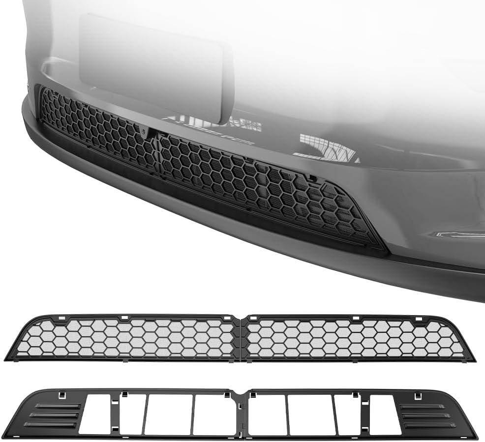 Grille Mesh Inserts for 2025 2026 Tesla Model Y Juniper – Front Air Vent Cover Accessories, Launch Series Detachable Grille Replacement, No 3M Tape Required