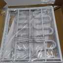 X-cosrack Expandable Food Container Lid Organizer,Large Capacity Adjustable 10 Dividers Detachable Lid Organizer Rack for Cabinets, Cupboards, Pantry Shelves, Drawers to Keep Kitchen Tidy,White