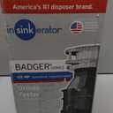 InSinkErator Badger 5 Garbage Disposal, Standard Series 1/2 HP Continuous Feed Food Waste Disposer, Black, Set of 1
