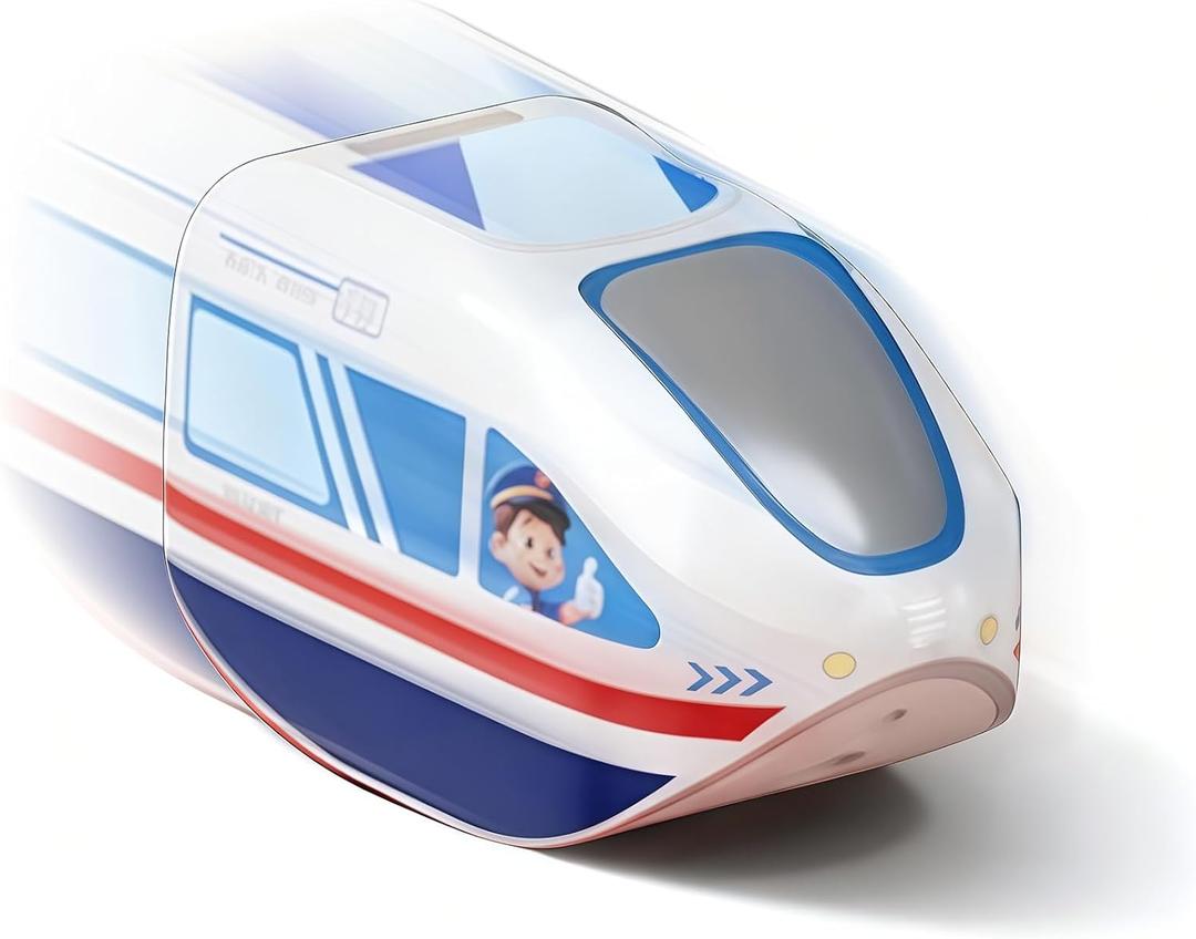 Rail Electric Train Set, 3D Magic Flexible Race Tracks for Kids,DIY Race Car Track Building Kits with Train and Traffic Signs,for 3 4 5 6 7 8 Years Old Boys Girls (1 Extra Electric Train Set Vehicle)