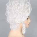 Topcosplay Halloween Costume Party Wigs for Women Girls White Powdered Wig Short Beehive Wigs Renaissance Wig