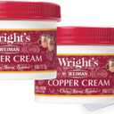 Wright's Copper Cream Cleaner - 8 Ounce 2 Pack with Polishing Cloth - Gently Cleans and Removes Tarnish without Scratching