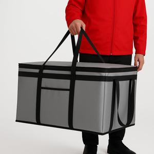 musbus insulated catering bag 22x14x13 Very heat XXXL Insulated Food Delivery Bag Cooler Bags Keep Food Warm Catering Therma for doordash cooler bags therma shopper accessories hot Gray Pizza (XXX-Large24W x 15H x 14D)