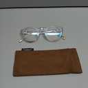 EASY READ Retro Round Blue Light Blocking Reading Glasses for Women,Anti UV Readers for Women with Spring Hinge (Clear)
