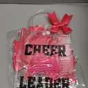 LemonRoad 36 Pcs Cheerleader Gift Bulk for Team Cheer Tumbler Cups Pom Pom Keychain Bags Bow Water Bottles with Lid and Straw for Cheerleader Women Sport Party Favor (Rose Red)