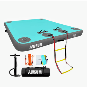AWSUM Inflatable Floating Dock Air Dock Platform Floating Island Raft with None-Slip Surface for Pool Beach Ocean