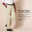 Amazon Essentials Men's Classic-Fit Expandable-Waist Flat-Front Dress Pant (Beige, L)