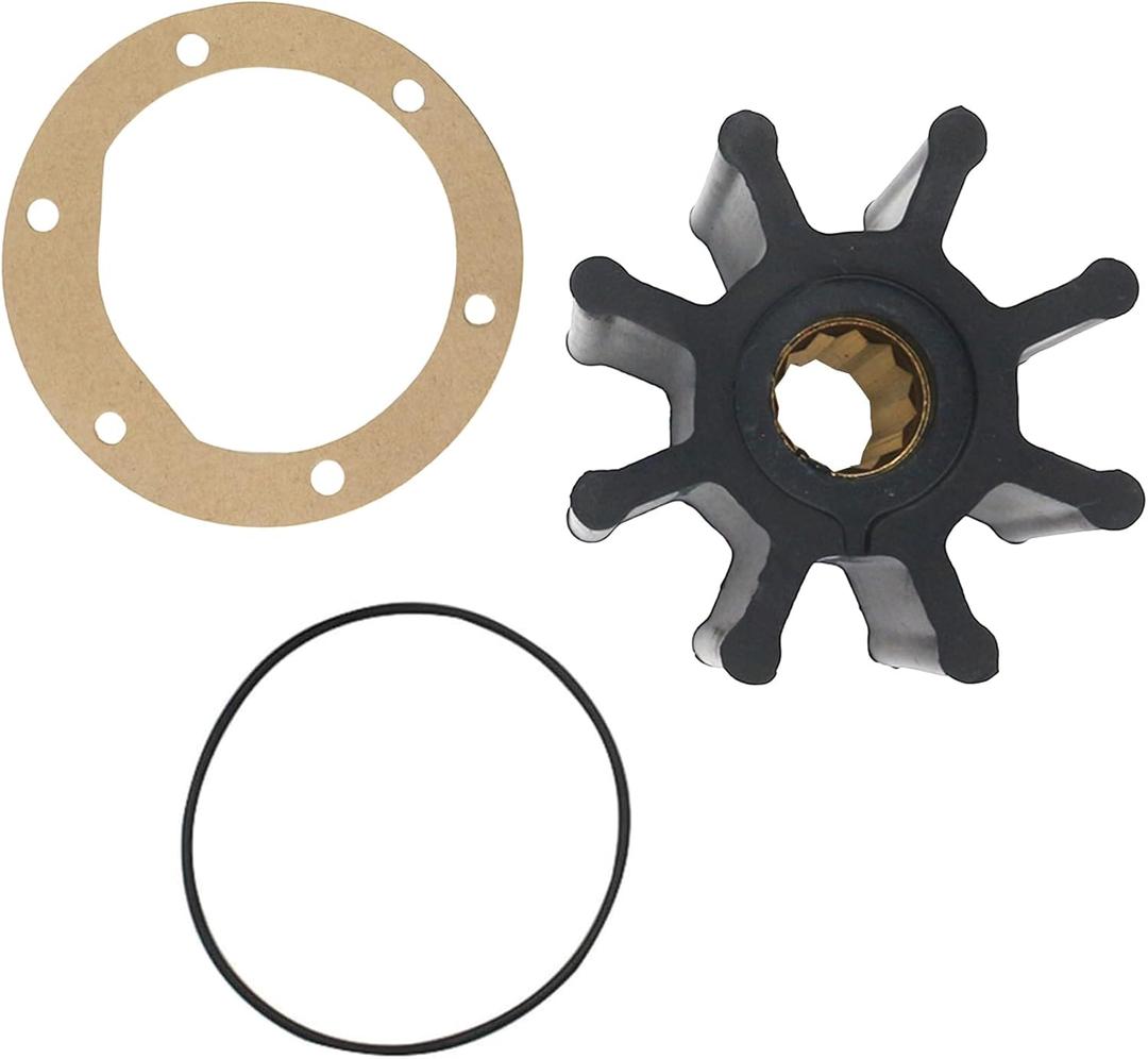 920-0001-P Raw Sea Water Pump Impeller Kit Compatible for Volvo Penta 877061 875593 3841697 21951356 Replaces Yanmar 123325-42020 127610-42200 120650-42310 Replacement Johnson 09-1028BT-1