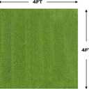 XLX TURF Outdoor Artificial Grass Rug 4FT X 4FT, Green Synthetic Turf Floor Mat for Balcony, Patio, Yard, Pets Dogs Grass Pad