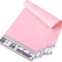 Metronic Poly Mailers 6x9 - 200 Pack, Strong Adhesive Envelopes for Clothing, Waterproof Poly Bags for Shipping, Light Pink