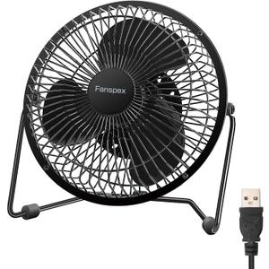 6 Inch Small USB Desk Fan, 36 dB Quiet Desktop Fans for Home Office Bedroom, Metal Construction with 360 Adjust Tilt, 1800 RPM Fan Speed