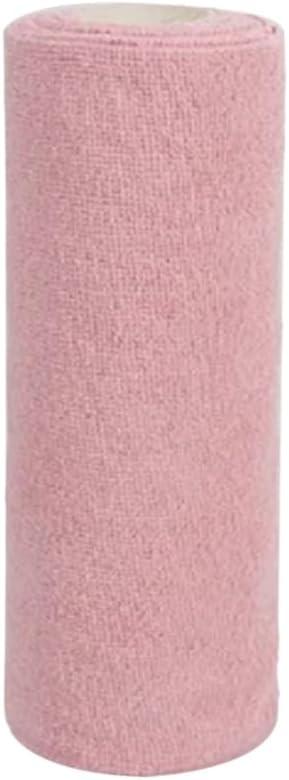 Reusable Cleaning Wipe Household Microfiber Towel Rolls Dish Rags Wash Paper Towel Replacement Parts Pink