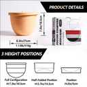 Silicone Bowl Liners for KitchenAid 5 Qt Tilt-Head Mixers, 3pcs Foldable Space-Saving Silicone Mixing Bowl Liners with Lids, Heat Resistant, Dishwasher Safe