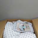 Martha Stewart - King Comforter Set, 100% Silky Smooth Cotton Sateen Striped Bedding for Year Round Comfort, 3 Piece Bed Set with Matching Pillowcases (Verbena Stripe Blue)