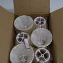 Royal Designs, Inc. Clip on Pleated Empire Chandelier Lamp Shade Flame Clip Fitter, CSO-1031-5EG-6, 3 x 5 x 4.5, Eggshell, 6 Pack