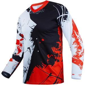 Dirt Bike Jersey for Youth, Kids Mountain Bicycle Shirt Long Sleeve for Motorcycle Motocross BMX Moto Mx Offroad Racing (12 Years, Red)