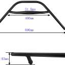 Bicycle Handlebar H Flat Bar Aluminum Alloy 22.2 * 31.8 * 200 * 690mm MTB Gravel Touring Bike (Black)