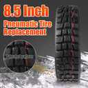 Relibupdater 8.5 Inch Electric Scooter Tire,8 1/2 x 2 Replacement Tires & Inner Tubes，50/75-6.1 Off Road Tire Compatible with okai/Gotrax GXL V2 Thicker Inflatable Scooter Replacement Wheels