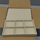 SPAKOWN Jewelry Organizer for Drawer Set of 9, Velvet Jewelry Tray Stackable Jewelry Organizer Display Trays Divided Earring Storage Containers (Beige)