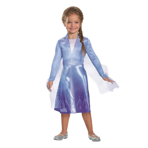 Disguise Disney Elsa Frozen 2 Classic Girls' Halloween Costume Blue, Small 2+