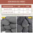 NUPICK 6lb Mexican Beach Pebbles, 2-3" Black River Rocks for Landscaping, Smooth Garden Rocks for Outdoor Paving, Natural Black Pebbles for Plants, Decorative Stones for Planters, Fish Tank, Fountain