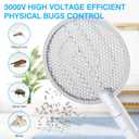 PALONE Electric Fly Swatter 3000V Bug Zapper Racket 2 in 1 Fly Swatter with 1200mAh Battery Rechargeable Mosquito Killer Lamp with 3 Layers Safety Mesh for Indoor and Outdoor (2 Pack)